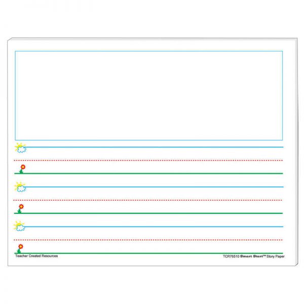 Teacher Created Resources Smart Start K-1 Story Paper: 40 Sheet Tablet