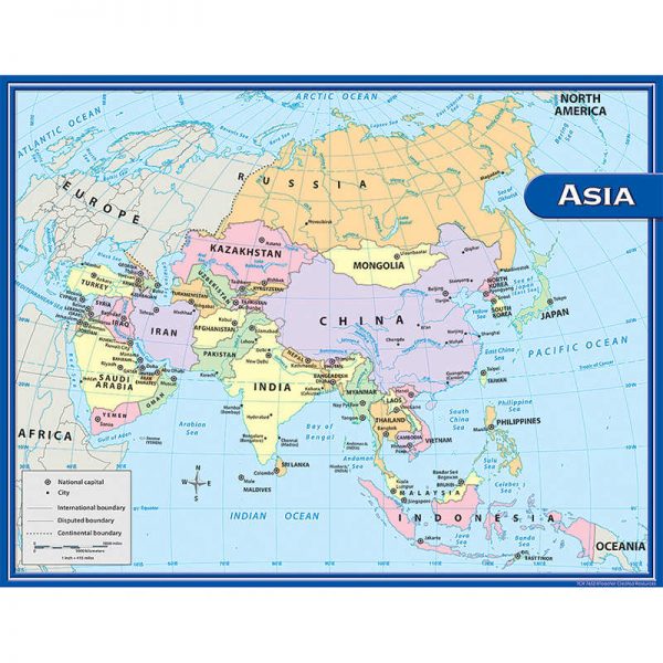 Teacher Created Resources Asia Map Chart