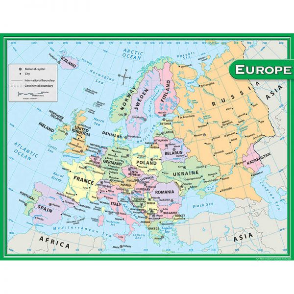 Teacher Created Resources Europe Map Chart