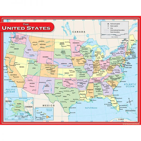 Teacher Created Resources US Map Chart