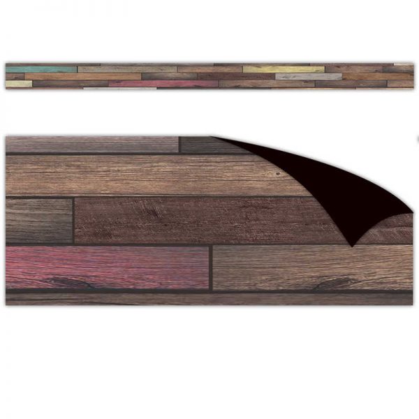Teacher Created Resources Reclaimed Wood Magnetic Border, 24 Feet