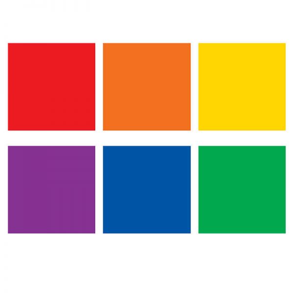Teacher Created Resources Spot On® Floor Markers, Colorful Squares, 4" Carpet