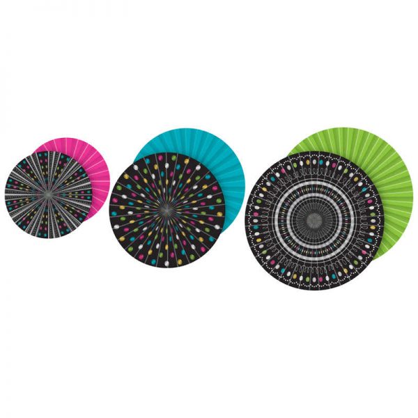 Teacher Created Resources Chalkboard Brights Hanging Paper Fans