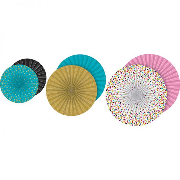 Teacher Created Resources Confetti Hanging Paper Fans