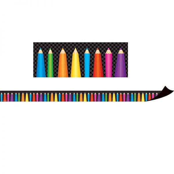 Teacher Created Resources Magnetic Borders, Colored Pencils, 24 Feet