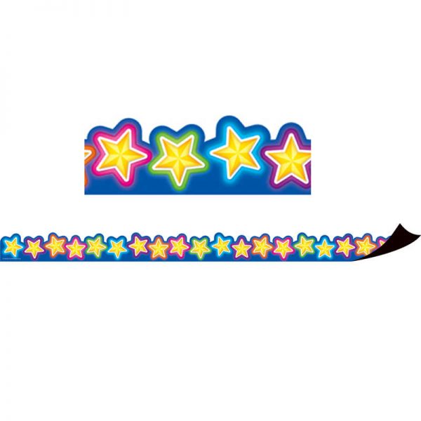Teacher Created Resources Magnetic Borders, Neon Stars, 24 Feet