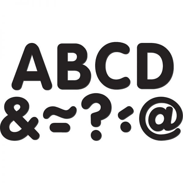 Teacher Created Resources Black Classic 2" Magnetic Letters