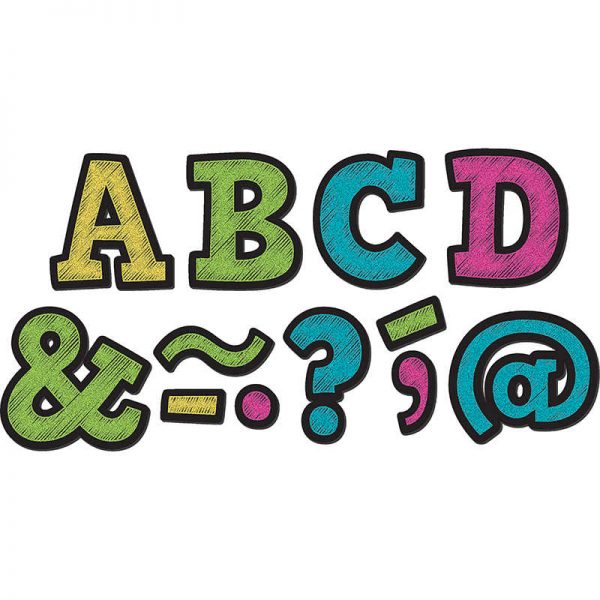 Teacher Created Resources Chalkboard Brights Bold Block 2" Magnetic Letters