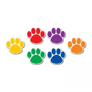 Teacher Created Resources Colorful Paw Prints Magnetic Accents, 18 Per Packs, 3 Packs