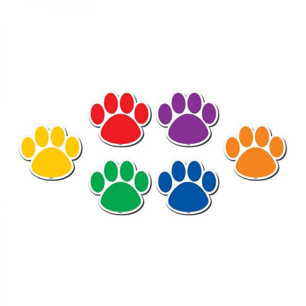 Teacher Created Resources Colorful Paw Prints Magnetic Accents, 18 Per Packs, 3 Packs
