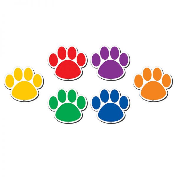 Teacher Created Resources Colorful Paw Prints Magnetic Accents
