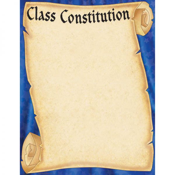 Teacher Created Resources Class Constitution (scroll) Chart