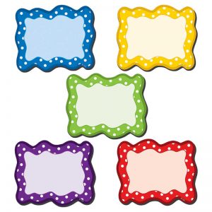 Teacher Created Resources Polka Dots Blank Cards Magnetic Accents, 18 Per Pack, 3 Packs