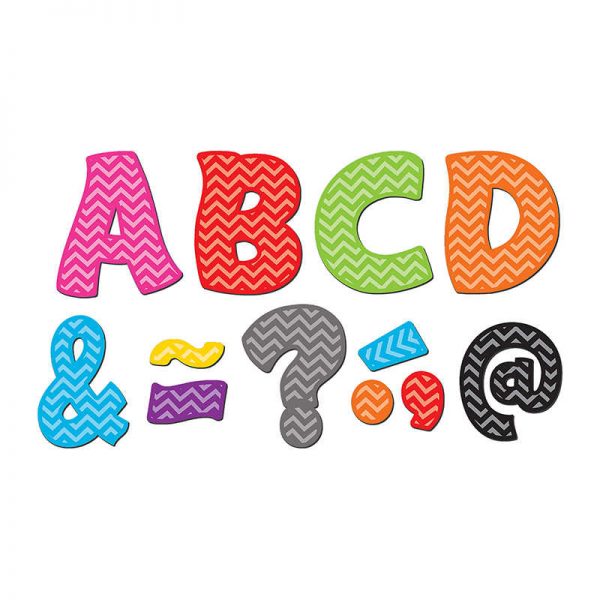Teacher Created Resources Chevron Funtastic Font 3" Magnetic Letters, 67 Pieces