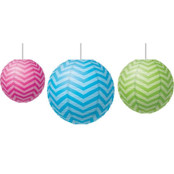 Teacher Created Resources Chevron Paper Lanterns, Pack of 3