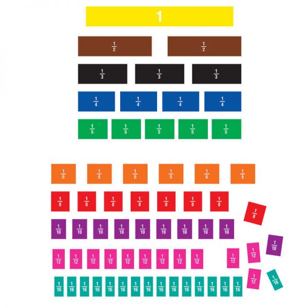 Teacher Created Resources Fraction Tiles Magnetic Accents, 66 Pieces