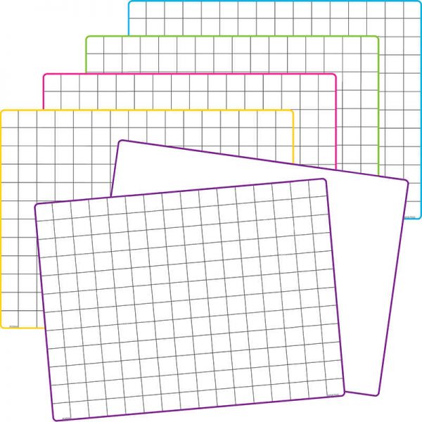 Teacher Created Resources Double-Sided Math Grid Dry Erase Boards, Pack of 10