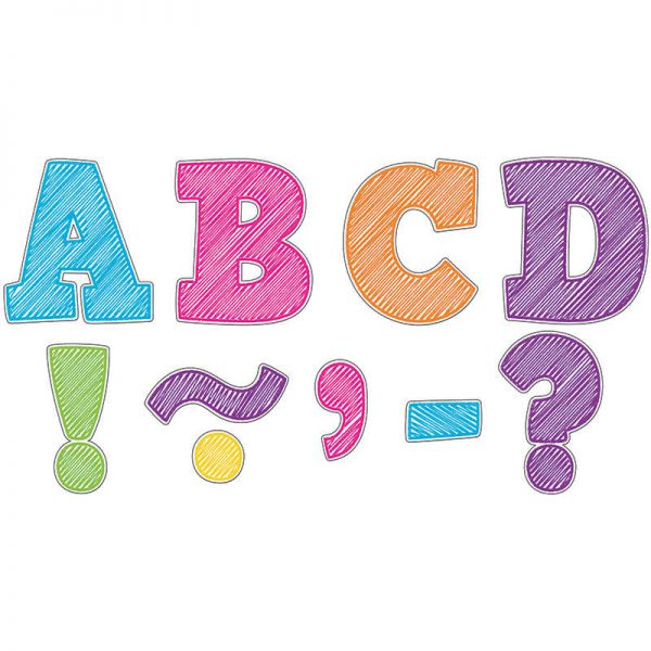 Teacher Created Resources Scribble Bold Block 3" Magnetic Letters