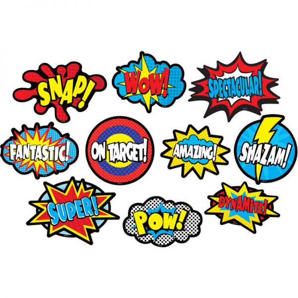 Teacher Created Resources Clingy Thingies Superhero Sayings Accents