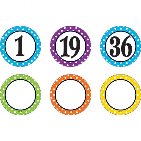 Teacher Created Resources Clingy Thingies® Polka Dots Numbers Accents