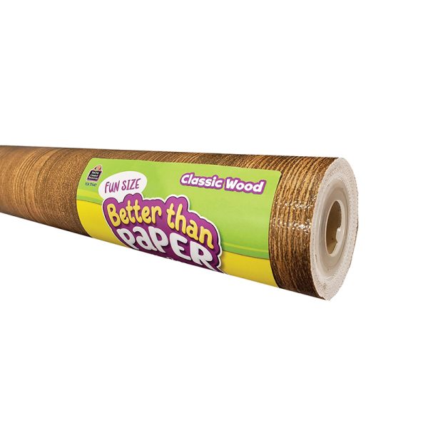 Teacher Created Resources Fun Size Better Than Paper® Bulletin Board Roll, 18" x 12', Classic Wood