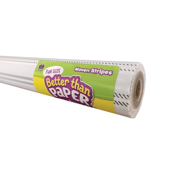 Teacher Created Resources Fun Size Better Than Paper® Bulletin Board Roll, 18" x 12', Woven Stripes