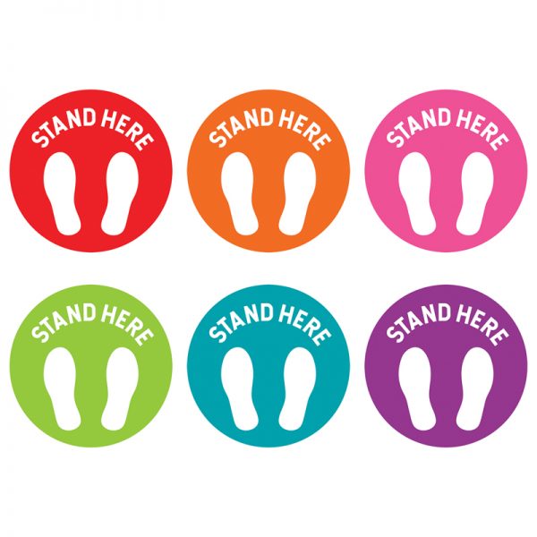 Teacher Created Resources Spot On® Stand Here Carpet Markers, 4"