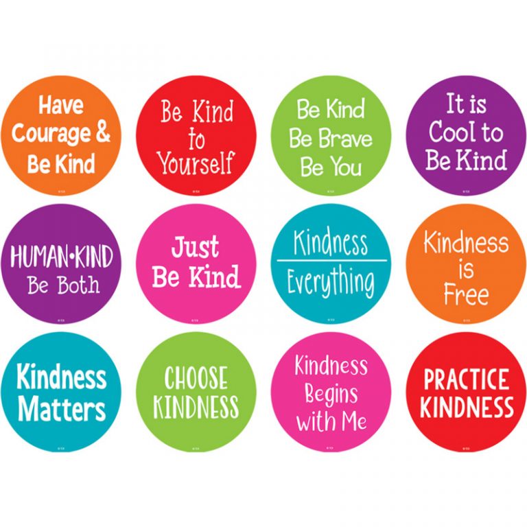 Teacher Created Resources Spot On Carpet Markers Kindness, 4", Pack of 12