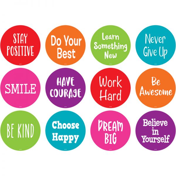 Teacher Created Resources Spot On® Positive Sayings Floor Markers, 4"