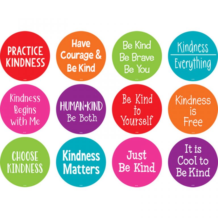 Teacher Created Resources Spot On Floor Markers Kindness, 4", Pack of 12