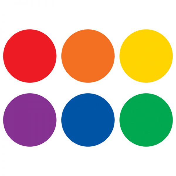 Teacher Created Resources Spot On® Colorful Circles Vinyl Floor Markers, 4"
