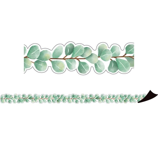 Teacher Created Resources Eucalyptus Die-Cut Magnetic Border, 24 Feet