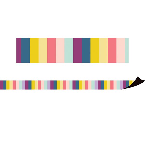 Teacher Created Resources Oh Happy Day Stripes Magnetic Border, 24 Feet