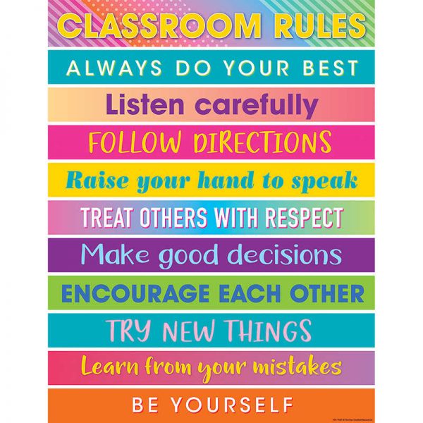 Teacher Created Resources Colorful Vibes Rules Chart