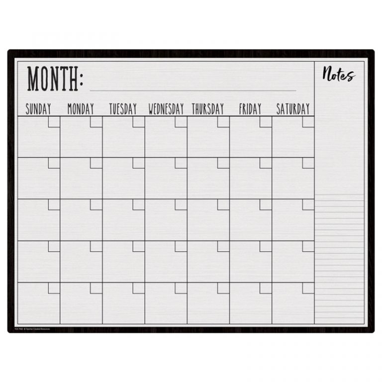 Teacher Created Resources Modern Farmhouse Calendar Write-On/Wipe-Off Chart