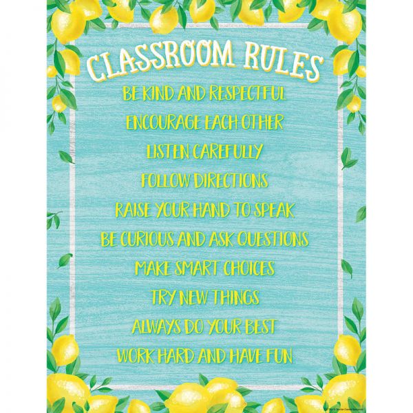 Teacher Created Resources Lemon Zest Classroom Rules Chart