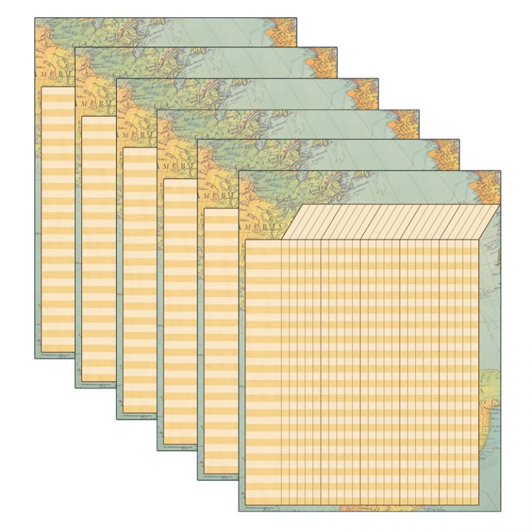 Teacher Created Resources Travel the Map Incentive Chart, Pack of 6