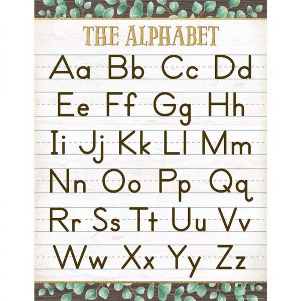 Teacher Created Resources Eucalyptus The Alphabet Chart, 17" x 22"