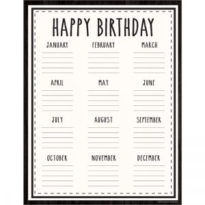 Teacher Created Resources Modern Farmhouse Happy Birthday Chart