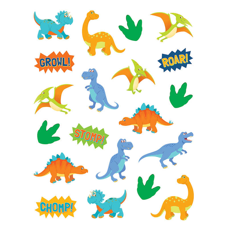 Teacher Created Resources Dinosaurs Stickers, 120 Per Pack, 12 Packs