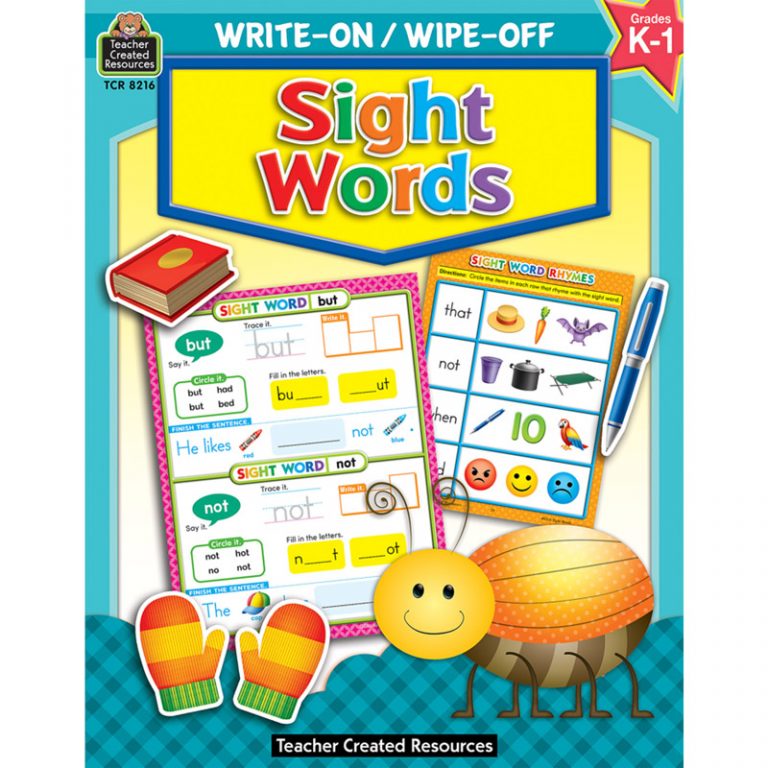 Teacher Created Resources Sight Words Write-On Wipe-Off Book