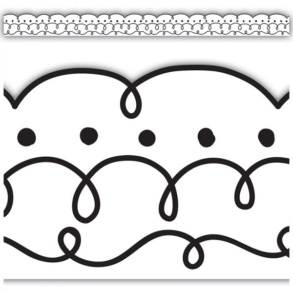 Teacher Created Resources Squiggles and Dots Die-Cut Border Trim, 35 Feet