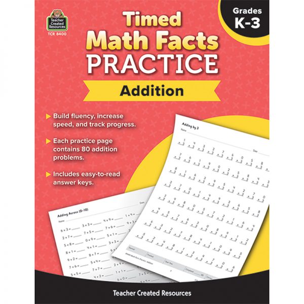 Teacher Created Resources Timed Math Facts Practice: Addition