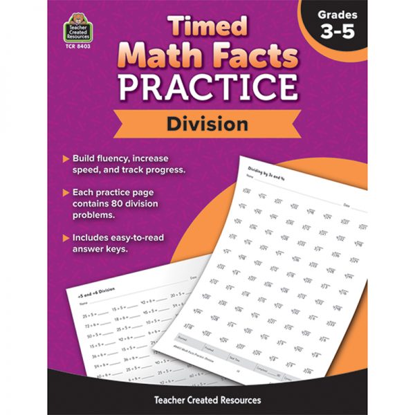 Teacher Created Resources Timed Math Facts Practice: Division