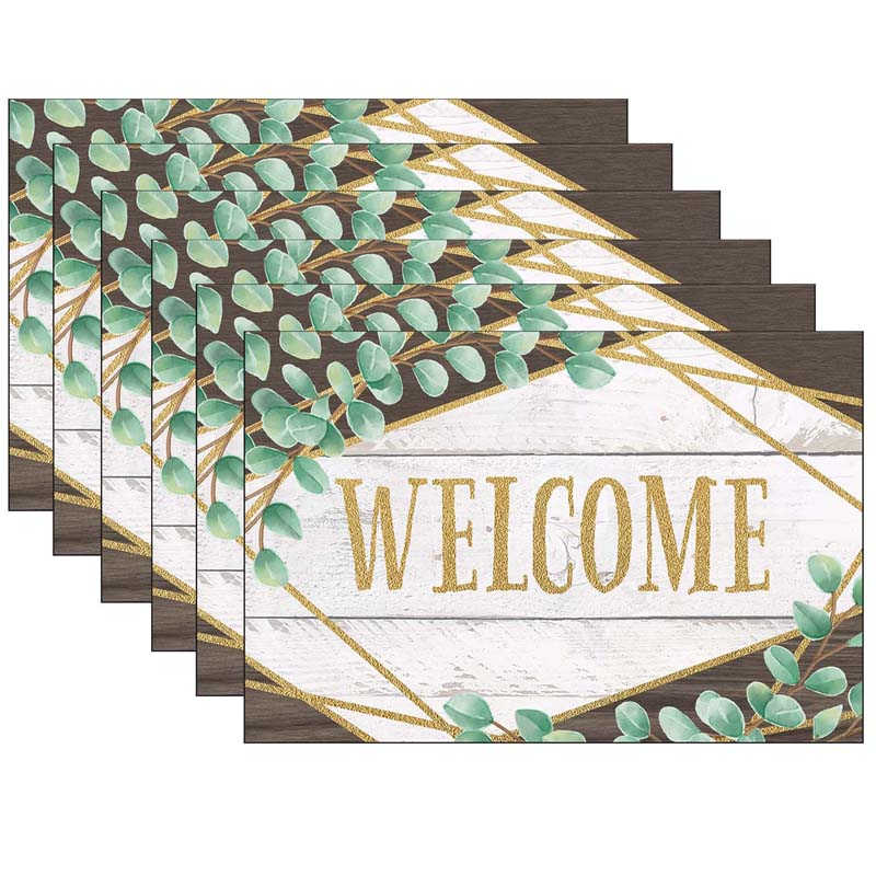 Teacher Created Resources Eucalyptus Welcome Postcards, 30 Per Pack, 6 Packs