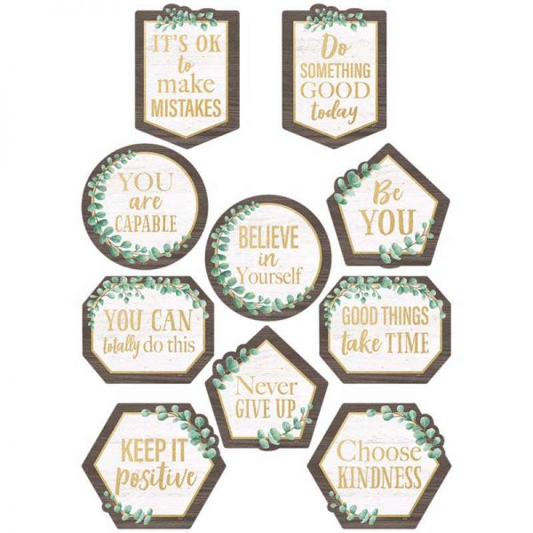 Teacher Created Resources Eucalyptus Positive Sayings Accents, Pack of 30