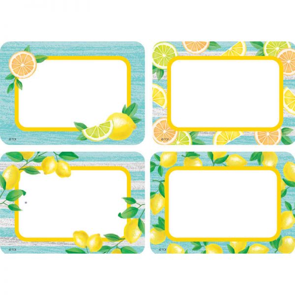 Teacher Created Resources Lemon Zest Name Tags/Labels - Multi-Pack, Pack of 36
