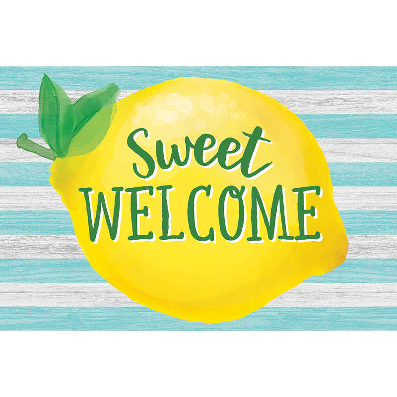 Teacher Created Resources Lemon Zest Sweet Welcome Postcards, 4" x 6", 30 Per Pack, 6 Packs