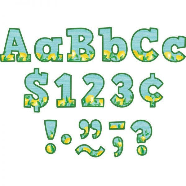 Teacher Created Resources Lemon Zest Bold Block 4" Letters Combo Pack, 230 Pieces