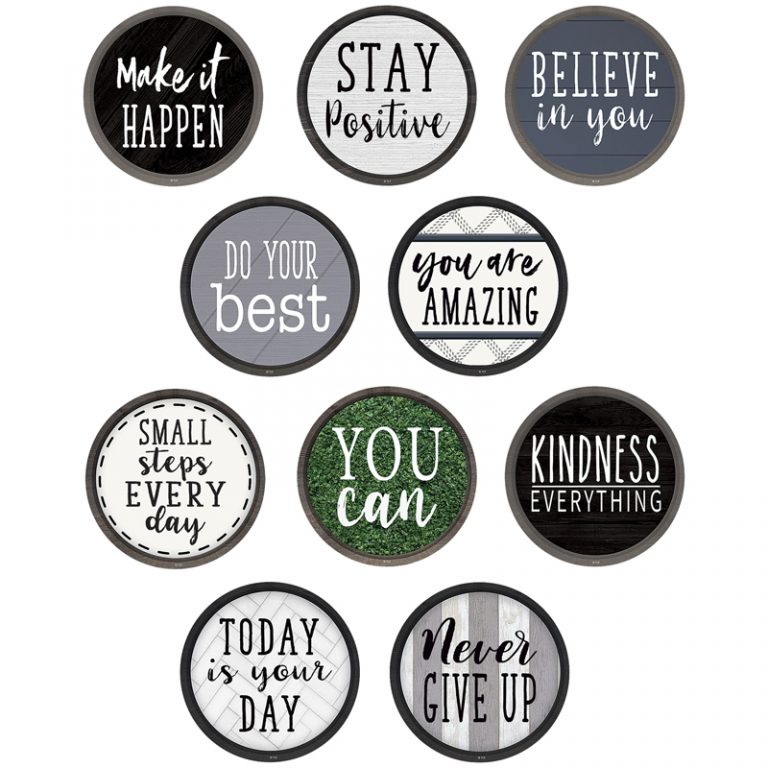 Teacher Created Resources Modern Farmhouse Positive Saying Accents, Pack of 30